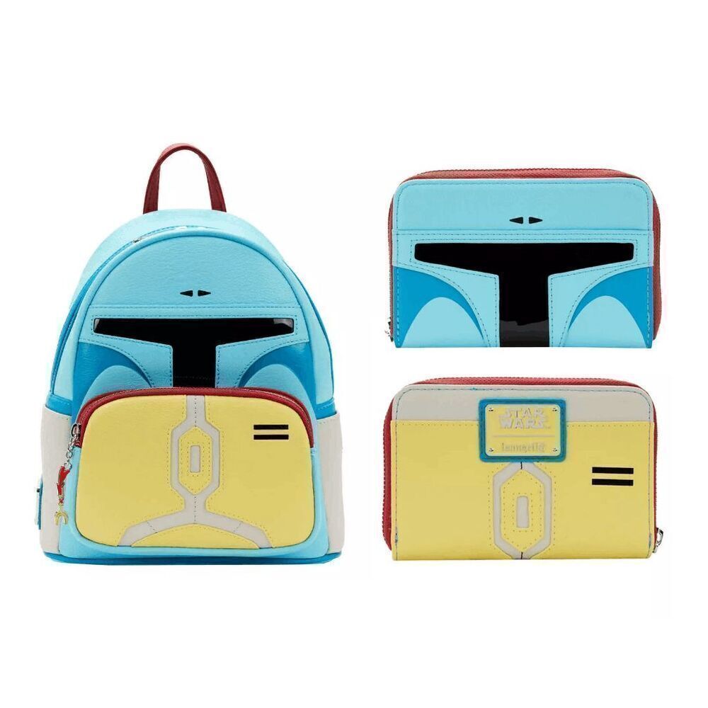 Loungefly Star Wars Droids Boba Fett Mini Backpack + Wallet